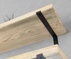 Rustic Style Natural Shelf with Industrial Lipped Brackets
