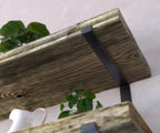 Rustic Shelf With Industrial Lipped Brackets 15cm Depth