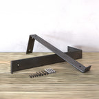 Rustic Style Natural Shelf with Industrial Lipped Brackets