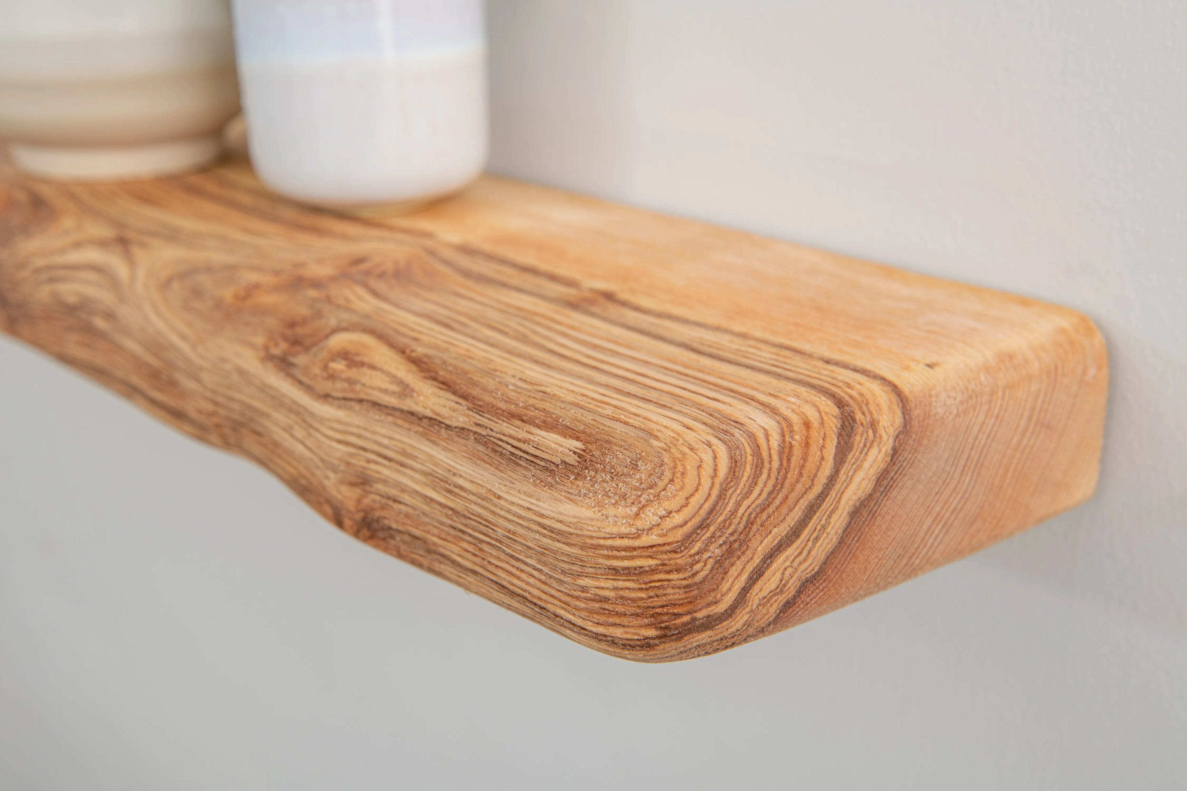 Rustic Style Natural Ash Floating Shelf