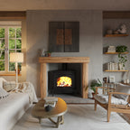 Rustic Style Natural Oak Fireplace Surround