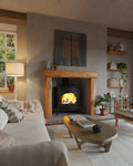 Rustic Style Warm Oak Fireplace Surround