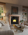 Rustic Style White Oak Fireplace Surround