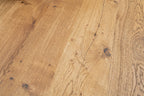 Solid Oak Dining Table With Antique Iron Square Legs