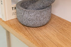 White Solid Oak Shelf With Wood Brackets
