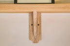 White Solid Oak Shelf With Wood Brackets