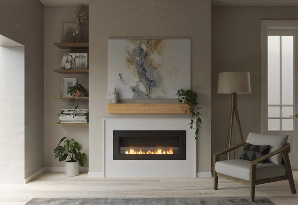 The Contemporary Clean Lined Natural Oak Fireplace Beam