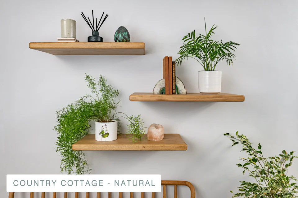 Thin Floating Shelf for Solid Walls - Bespoke