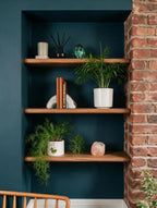 Country Cottage Style Dark Oak Alcove Shelves