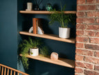 Country Cottage Style Natural Oak Alcove Shelves