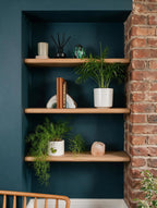 Country Cottage Style Natural Oak Alcove Shelves