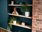 Country Cottage Style White Oak Alcove Shelves