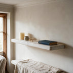 Country Cottage Style White Pine Floating Shelf