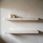 Country Cottage Style White Pine Floating Shelf
