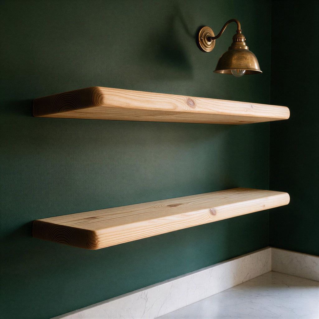 Farmhouse Natural Pine Floating Shelf - view 3