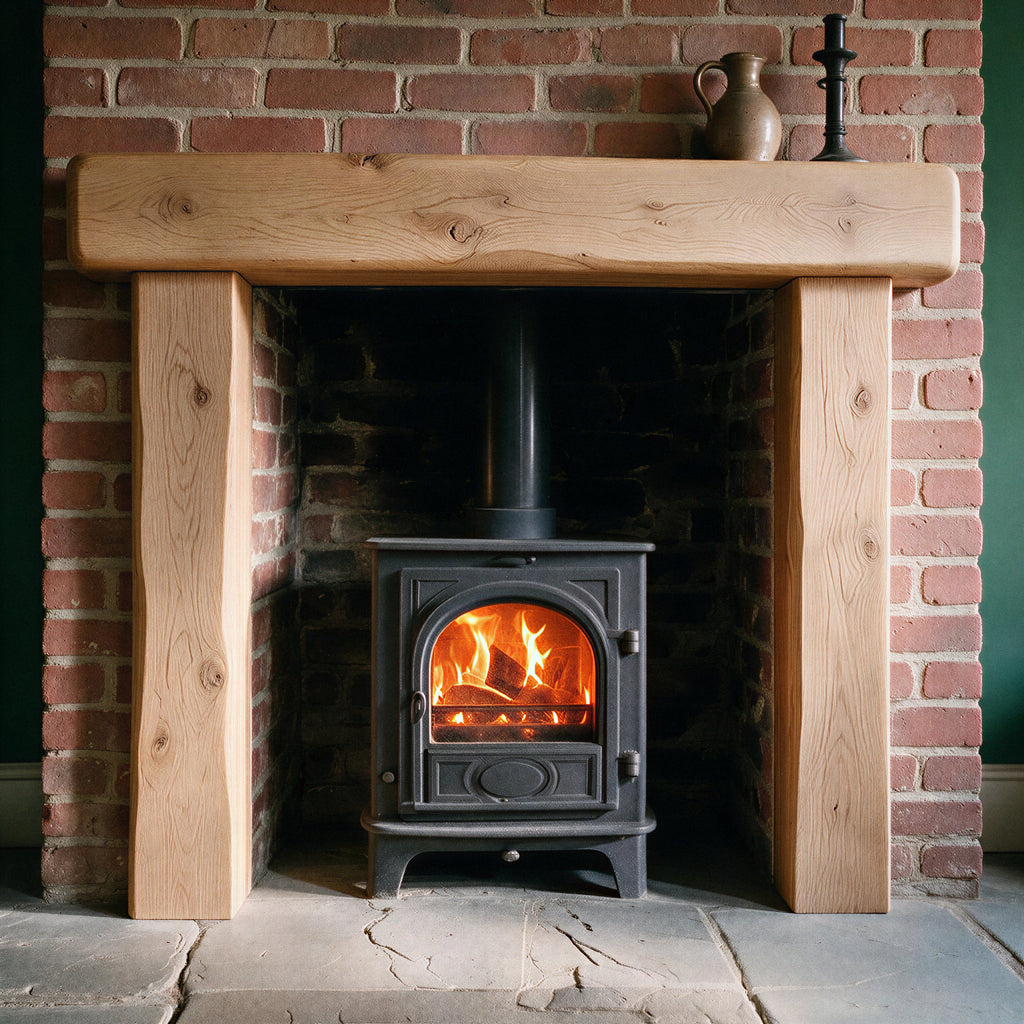 Farmhouse Natural Oak Fireplace Surround - view 3
