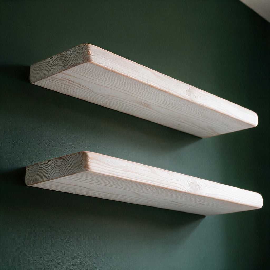 Farmhouse White Pine Floating Shelf - view 1