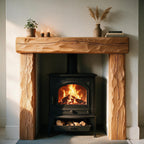 Rustic Natural Oak Fireplace Surround - view 7