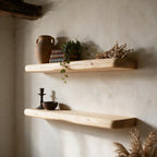 Rustic Style Natural Pine Floating Shelf
