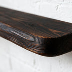 Rustic Style Dark Pine Floating Shelf