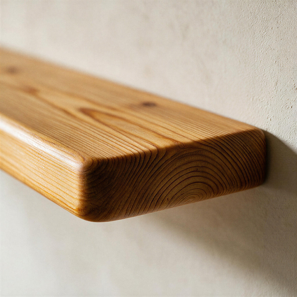 Country Cottage Style Warm Pine Floating Shelf