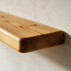 Country Cottage Style Warm Pine Floating Shelf