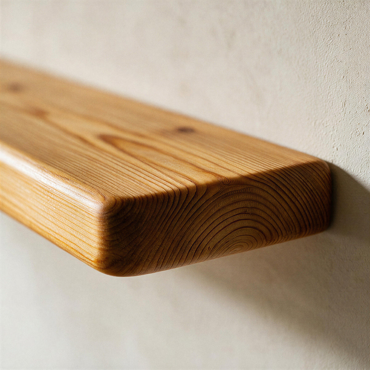 Country Cottage Style Warm Pine Floating Shelf
