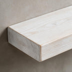 Contemporary Style White Pine Floating Shelf