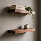 Contemporary Style Dark Pine Floating Shelf