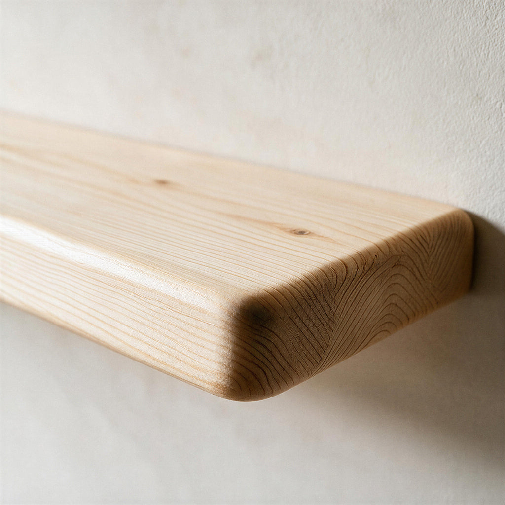 Country Cottage Style Natural Pine Floating Shelf
