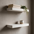 Contemporary Style White Pine Floating Shelf