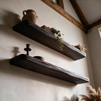 Rustic Style Dark Pine Floating Shelf