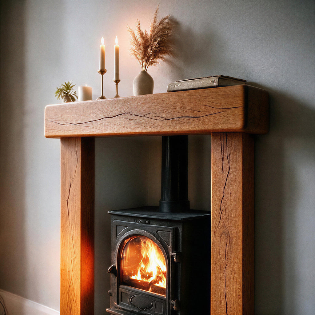 Country Cottage Warm Oak Fireplace Surround - view 3