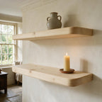 Country Cottage Style Natural Pine Floating Shelf