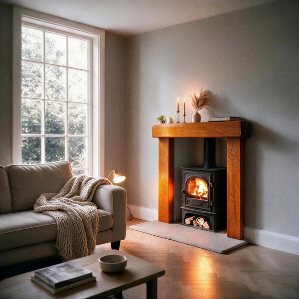 Country Cottage Warm Oak Fireplace Surround - view 1