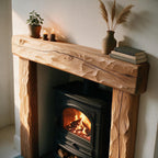 Rustic Natural Oak Fireplace Surround - view 8