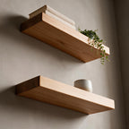 Contemporary Style Natural Pine Floating Shelf