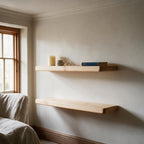 Country Cottage Style Natural Pine Floating Shelf