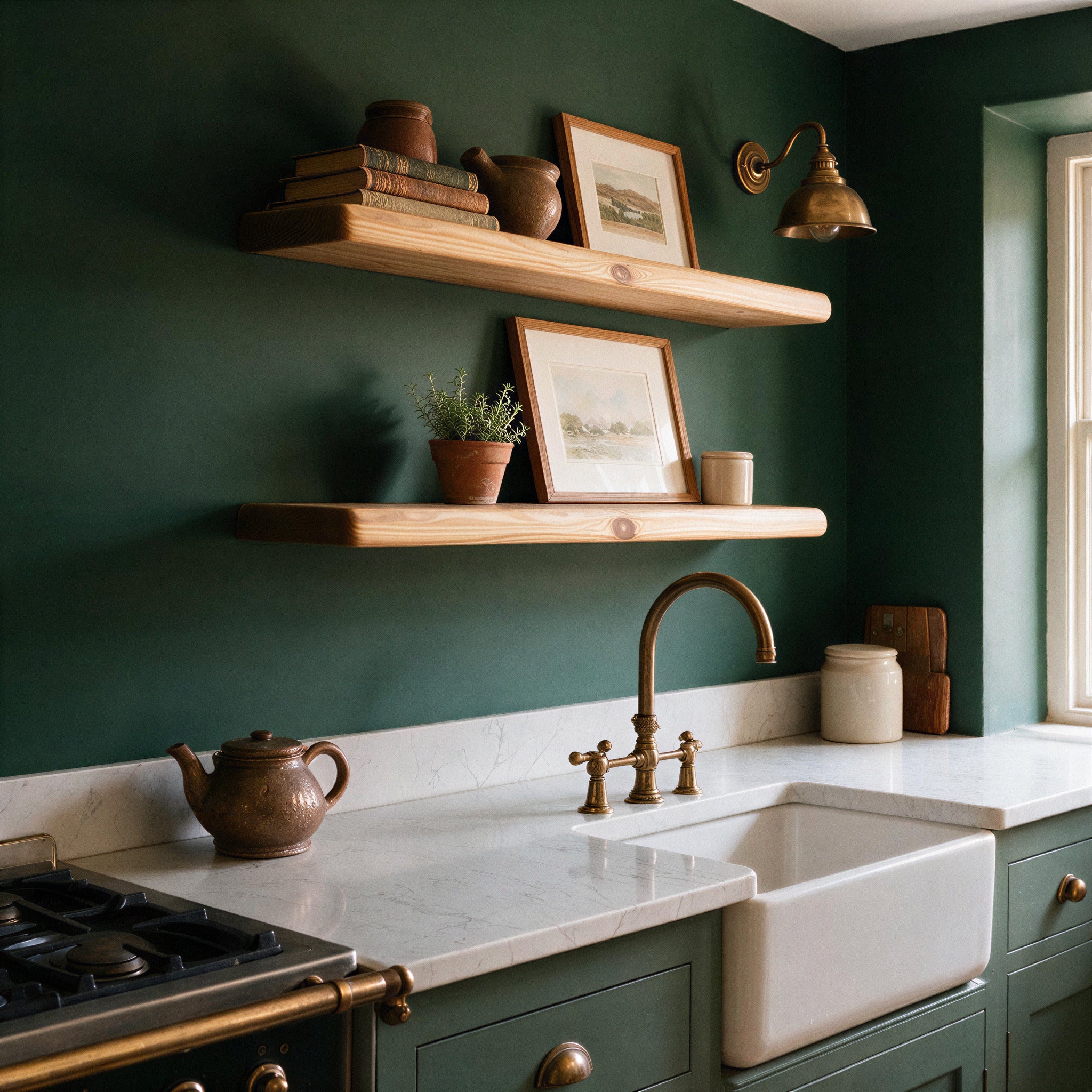 Farmhouse Natural Pine Floating Shelf - view 6