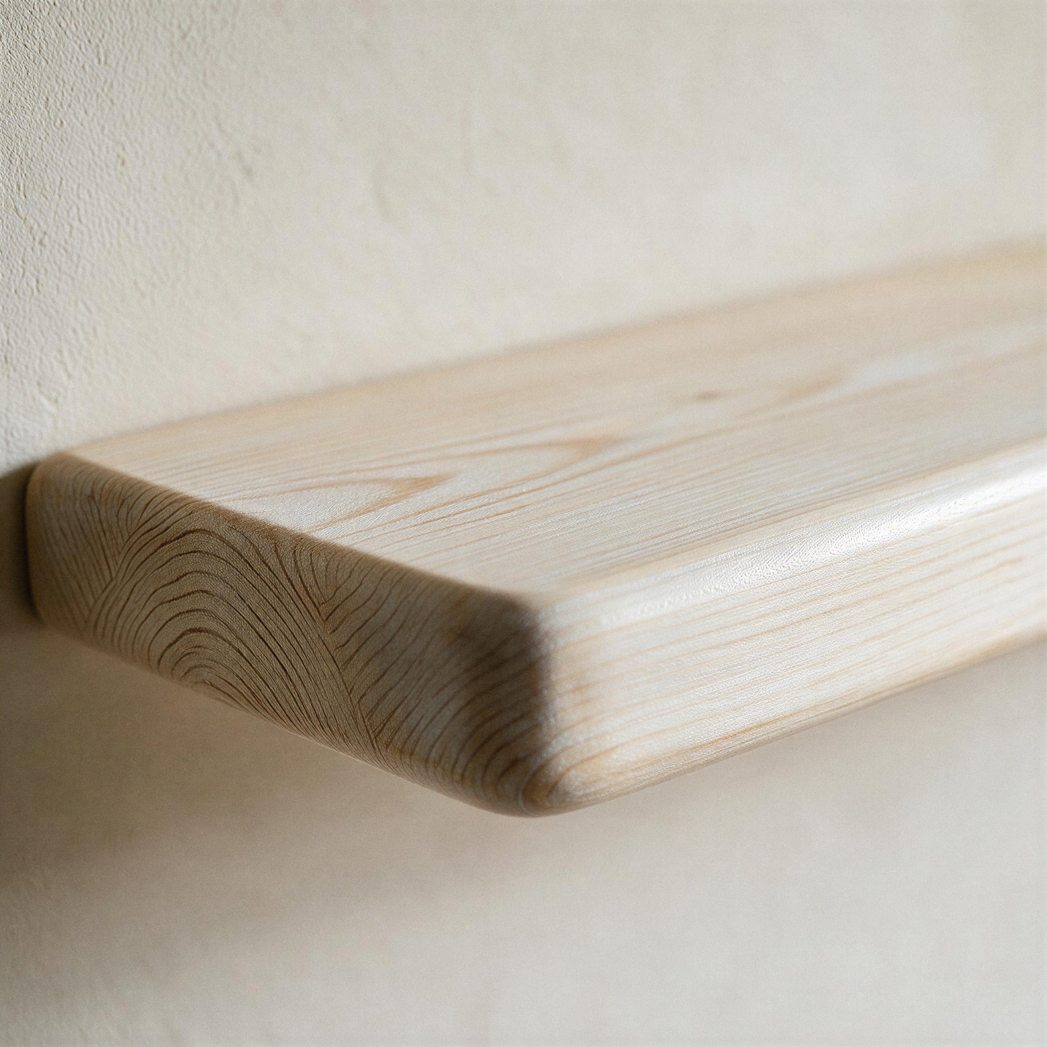 Country Cottage Style White Pine Floating Shelf