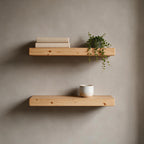 Contemporary Style Natural Pine Floating Shelf
