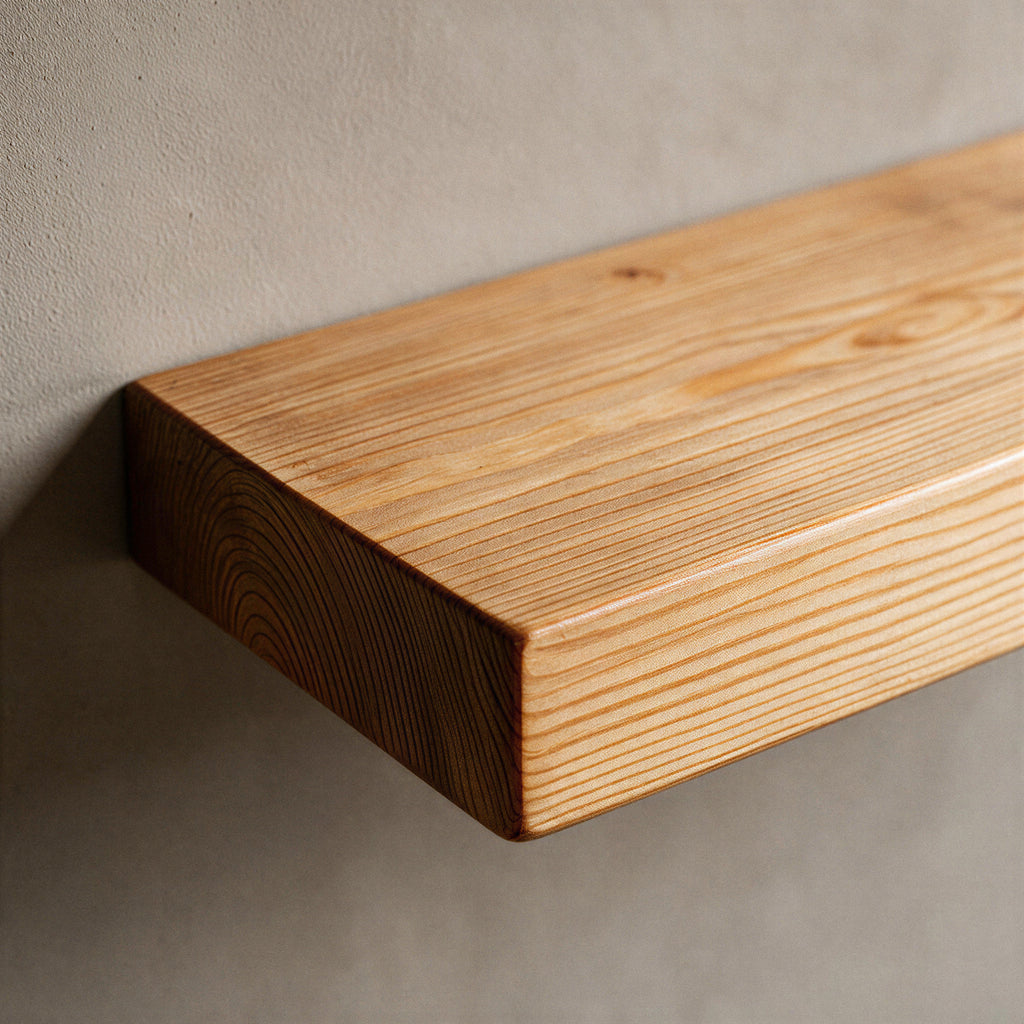 Contemporary Style Warm Pine Floating Shelf