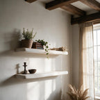 Rustic Style White Pine Floating Shelf