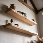 Rustic Style White Pine Floating Shelf