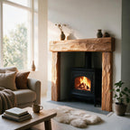 Rustic Natural Oak Fireplace Surround - view 5