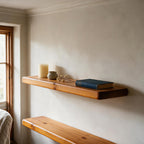 Country Cottage Style Warm Pine Floating Shelf