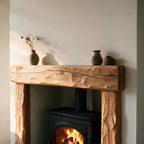 Rustic Natural Oak Fireplace Surround - view 4