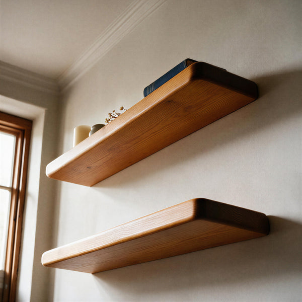 Country Cottage Style Warm Pine Floating Shelf