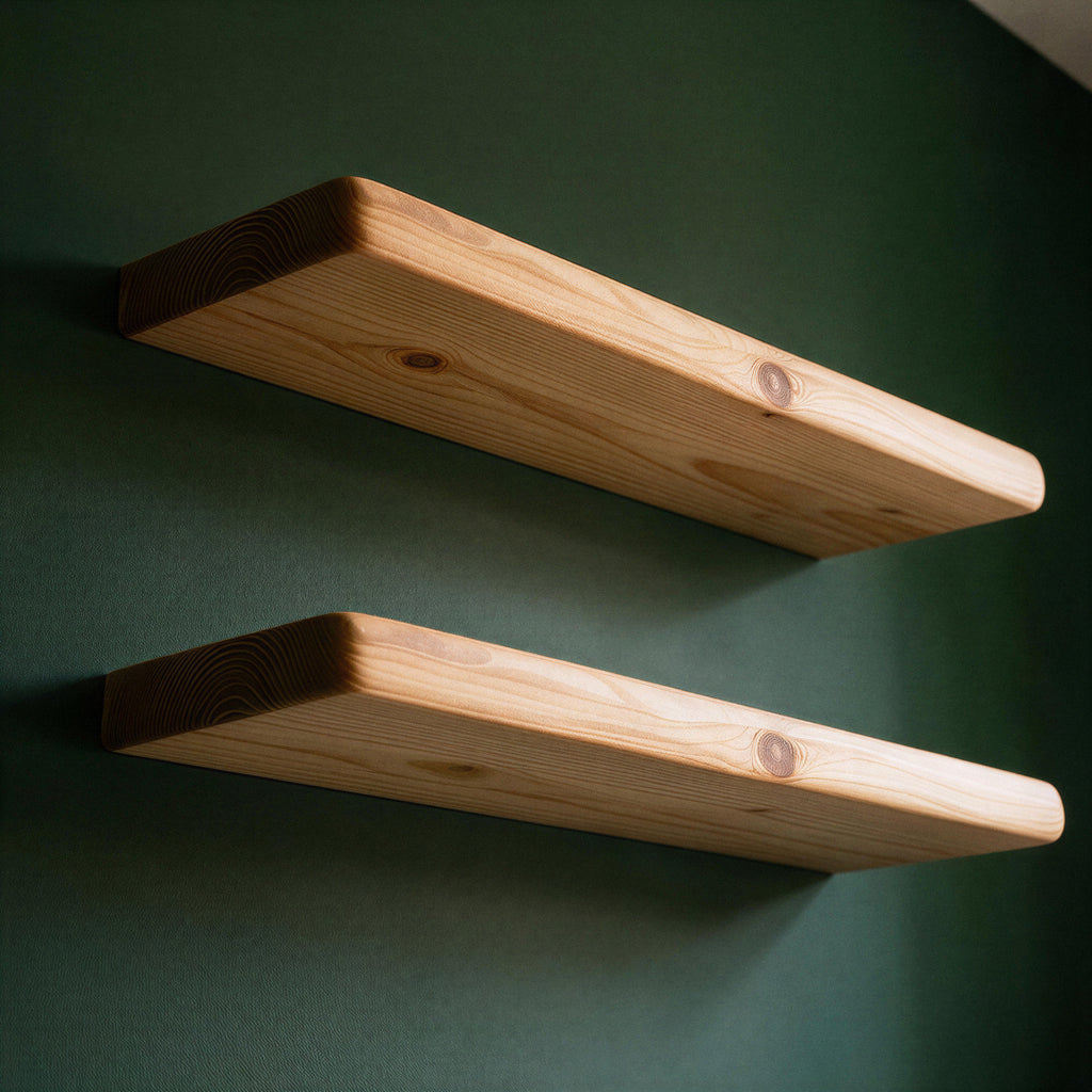Farmhouse Natural Pine Floating Shelf - view 1