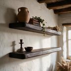 Rustic Style Dark Pine Floating Shelf